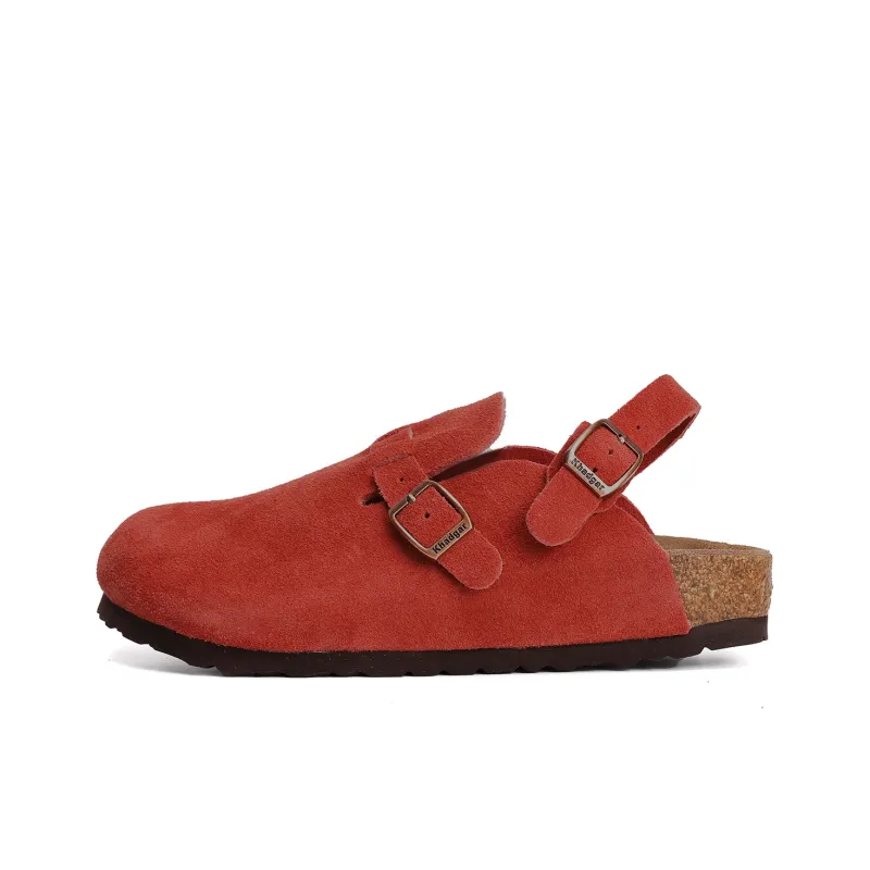 Khadgar Mules Slip on Shoes With Partial Coverage, Reversible, Birkenstock, Cork Soft Sole Closed Toe Slippers Unisex-36