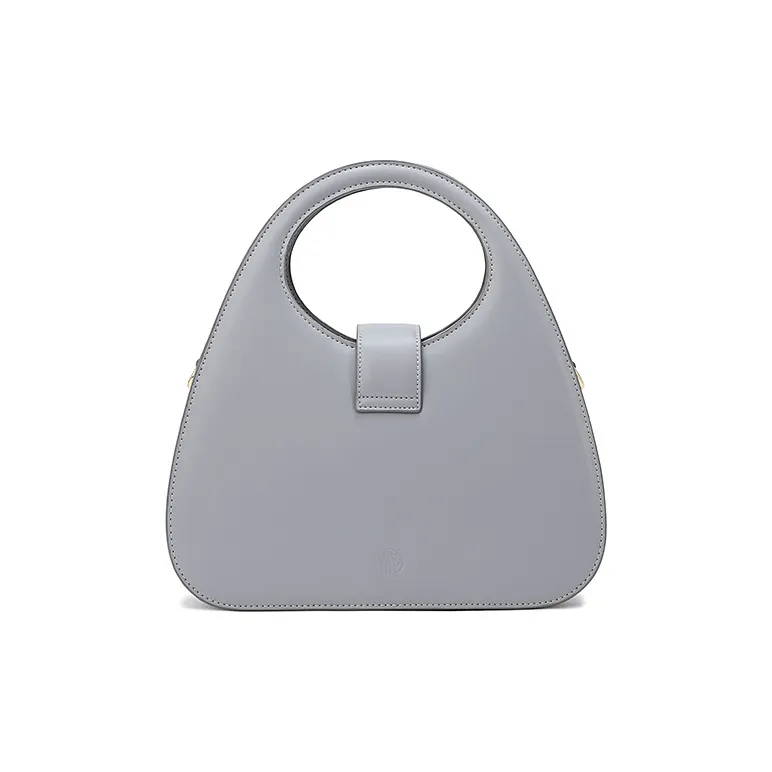 Ancient Yi Xi Cow Leather Niche Vintage Cheongsam Shoulder Bag Handbag Women's Light Dusty Purple-2