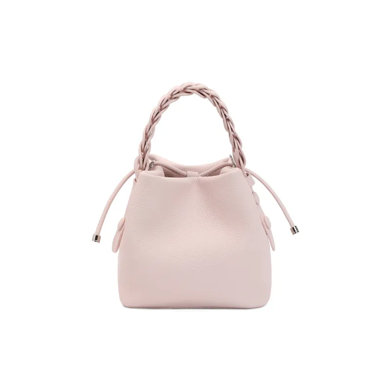 BELLE Cow Leather Bucket Bag, One Shoulder Handbag Regular Women's Multicolor-5