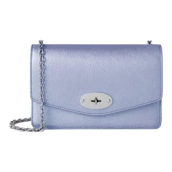 Mulberry Darley Two Tone Metallic Goatskin Handheld Crossbody Bag Shoulder Bag Women's Light Lilac Purple
