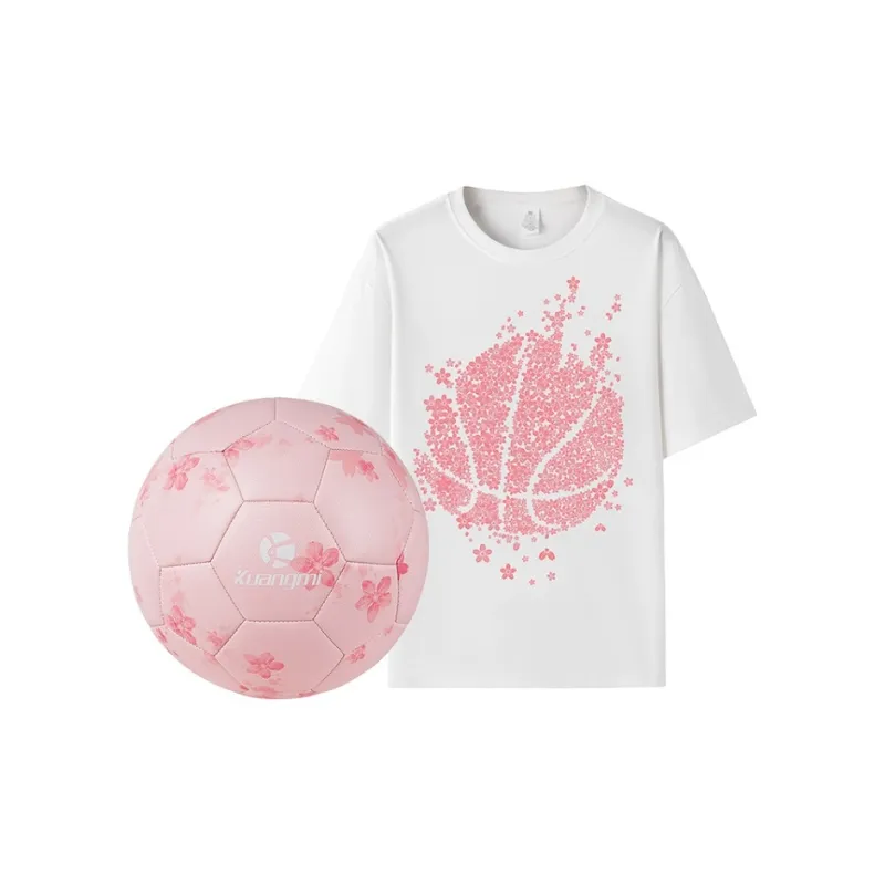 Kuangmi Size 5 Soccer PU Machine Stitched Soccer Ball Unisex Pink-13