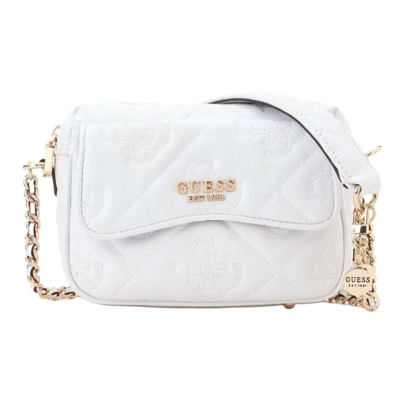 GUESS Polyurethane Camera Bags Crossbody Bag Shoulder Bag Women's White-0