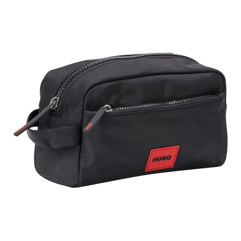 HUGO BOSS Polyester Toiletry Bag Clutch Men's Black-3