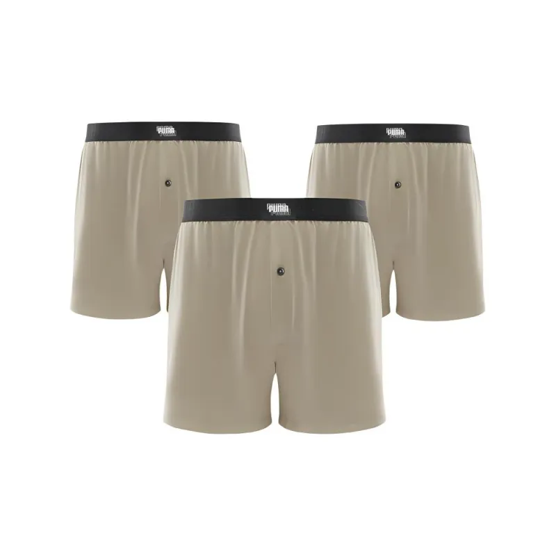 PUMA Boxer Shorts Men's 3 Pack Light Coffee-0