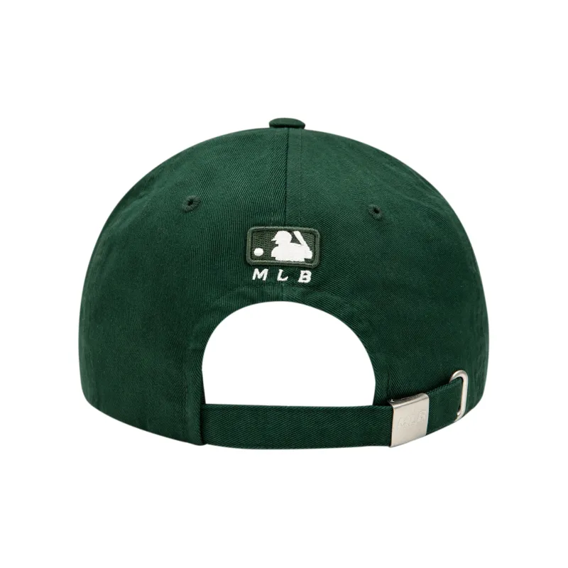 MLB Cotton Baseball Caps CP77 Large Head Circumference Minimizes Face Unisex Green Khaki-3