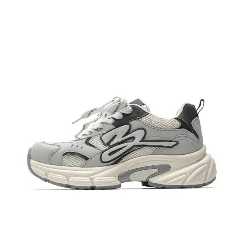 Mule Donkey Cushioned Slip Resistant Breathable Low Top Chunky Sneakers Unisex Light Gray