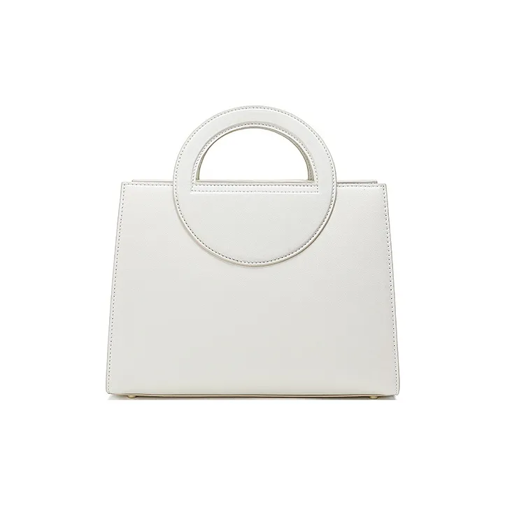 Ancient Yi Xi Cow Leather Cheongsam Mom Bag, Commute Shoulder Bag, Crossbody Bag Women's Euryale White-2