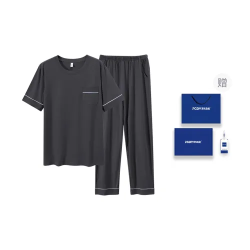 Floating Light Islands Pajama Set Men's Box Dark Gray