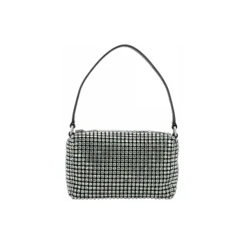 Alexander Wang With Cow Leather And Glass One Shoulder Handbag Mini Women's Green