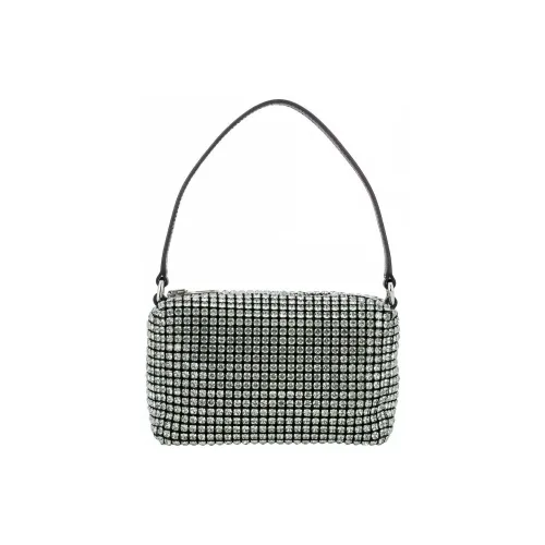 Alexander Wang With Cow Leather And Glass One Shoulder Handbag Mini Women's Green
