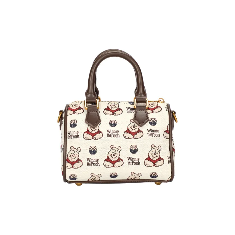 Disney Winnie The Pooh Series PU Stitched Canvas Bag, Shoulder Bag, Handbag Regular Women's Ecru-8