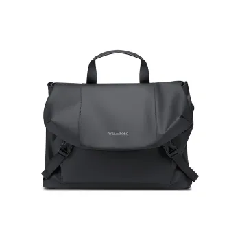 WilliamPOLO Fabric Crossbody One Shoulder Handbags Regular Men's Black
