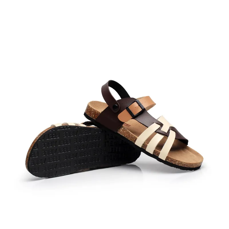 Golofi Double Layered Cork Slippers Roman Sandals Men's-12