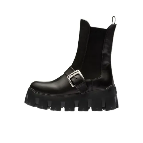 MIU MIU Chelsea Boots Women's Black