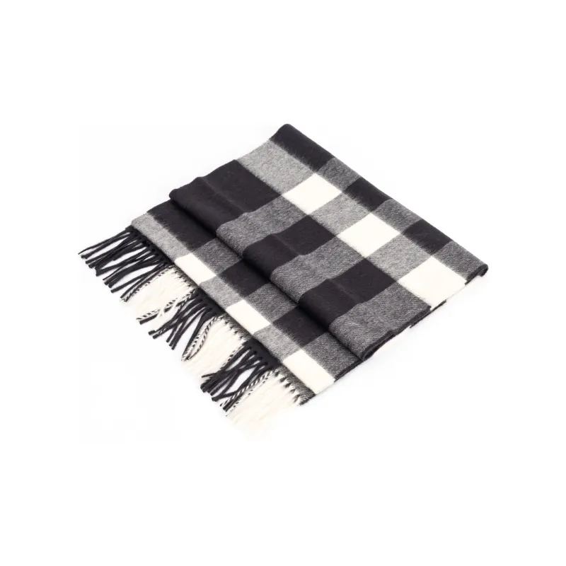 Burberry Cashmere Knit Scarves Unisex Gray-0