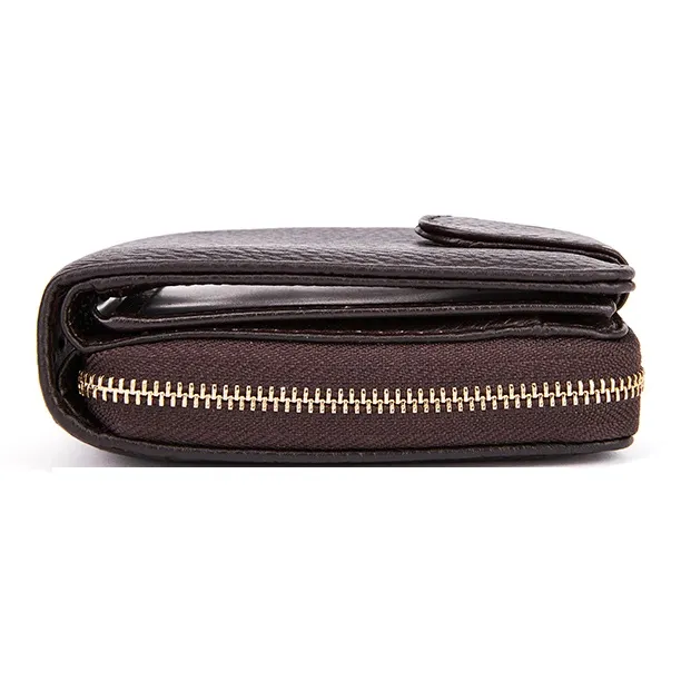 BOSTANTEN Leather Black/Coffee Card Holder Men's-4