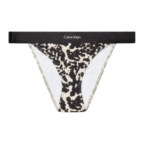 CALVIN KLEIN Bikini Europe Version Women's Black Yellow