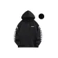 Black Hooded Fleece-Lined