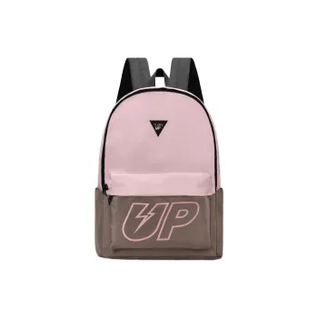 TURN UP Polyester Backpack Regular Unisex Pink Brown