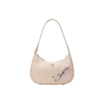 Ancient Yi Xi Cow Leather Chinese Fashion Trend Minimalist Style Shoulder Bag Women's Light Cherry Blossom Pink