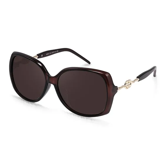 EQUIPMENTELEGANT PC Metal Irregular Shape Sunglasses Unisex Black Transparent Tea-6