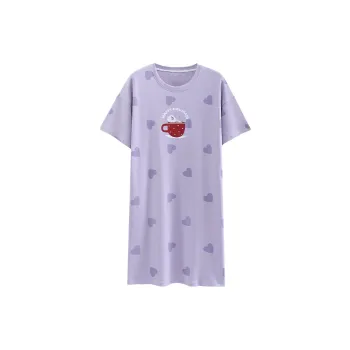 FENTENGCARE Nightgown Women's Taro Purple