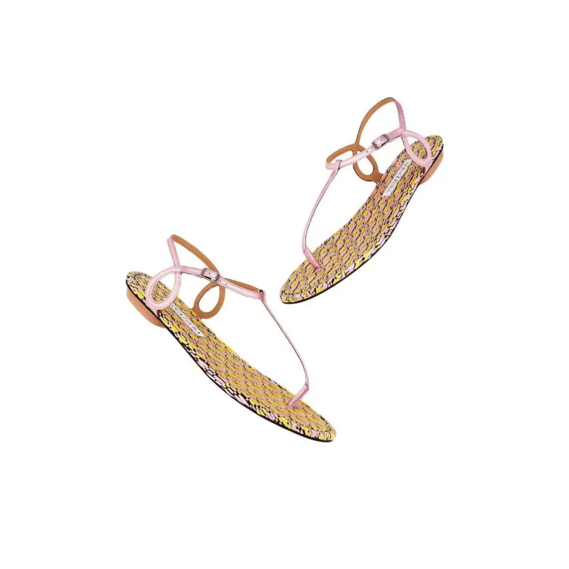 AQUAZZURA Almost Bare Strap Sandals Women's Pink-3