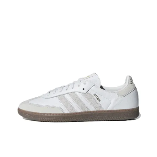Adidas Originals SAMBA OG Slip-Resistant Low-Top Skateboard Shoes Unisex White Gray