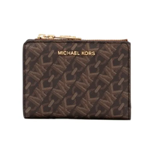 MICHAEL KORS PVC Coated Polyester Wallet Medium Size Women's Brown