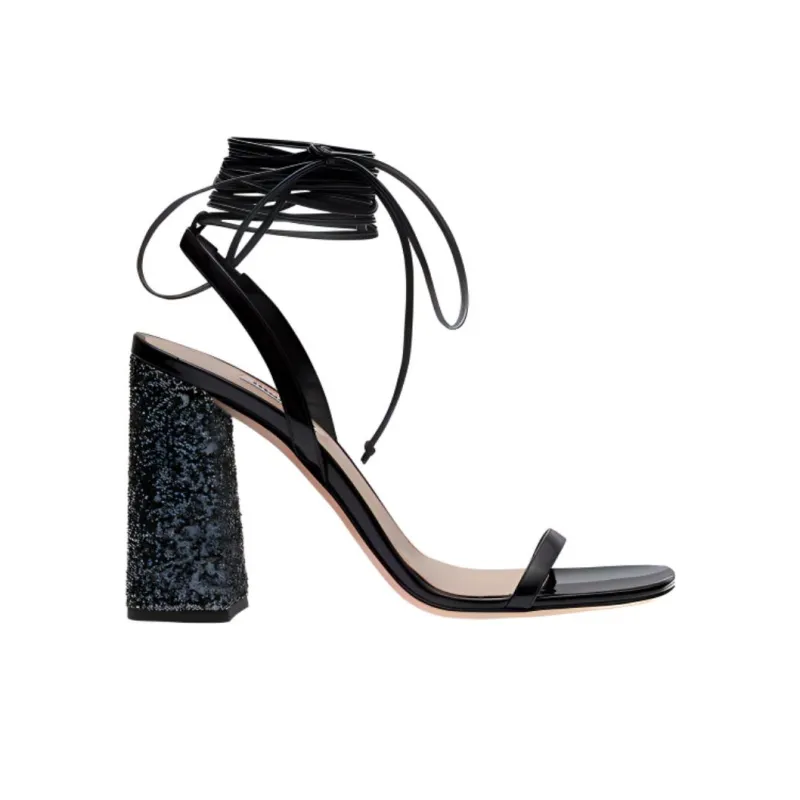 MIU MIU One Strap Sandals Women's Black-1