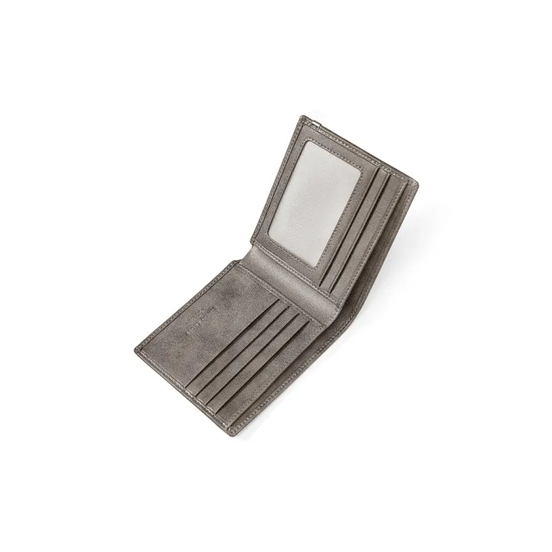 Simvay Clos Synthetic Leather Coin Purse Handheld ID Holder Money Clip Card Holder Regular Men's Gray-3