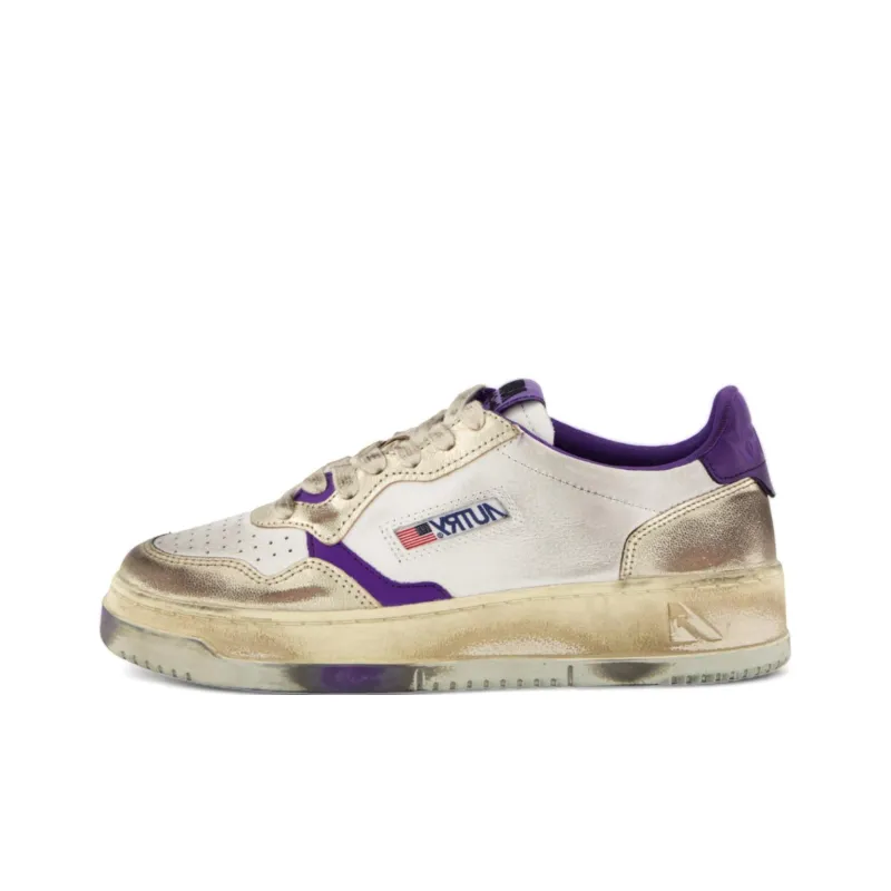 AUTRY Super Vintage Low Top Skateboard Shoes Women's White Purple-0
