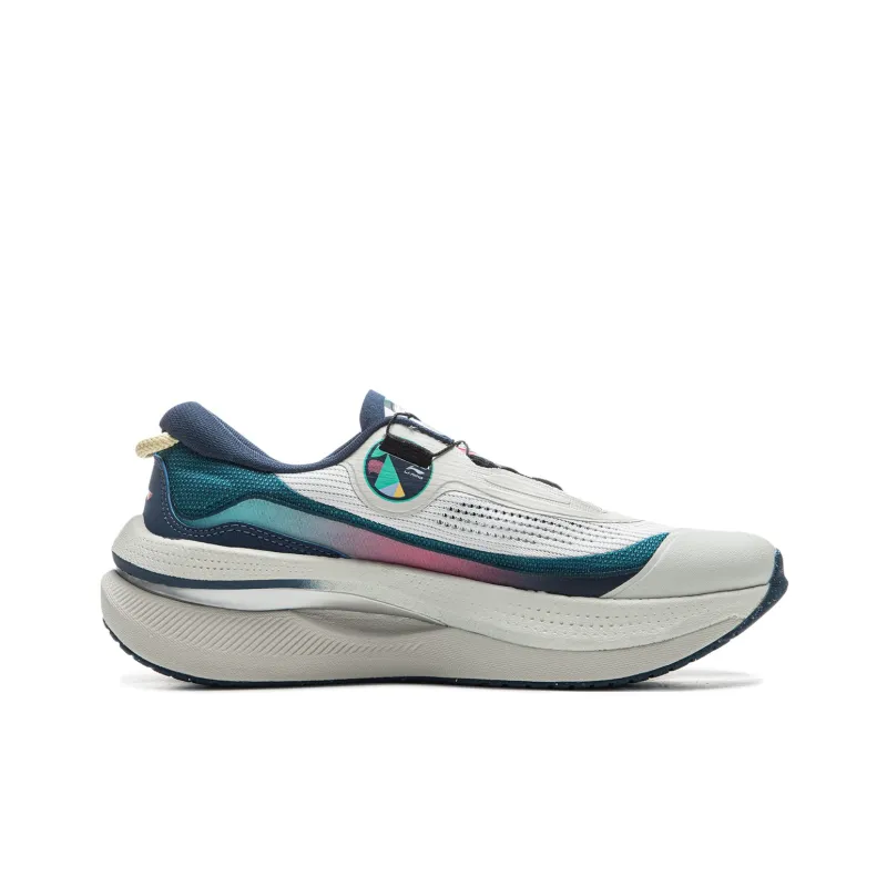 LiNing Soft Go Ma Cushioning Anti-Slip Wear-Resistant Breathable Support Rebound Low-Top Casual Shoes Women's Blue-1