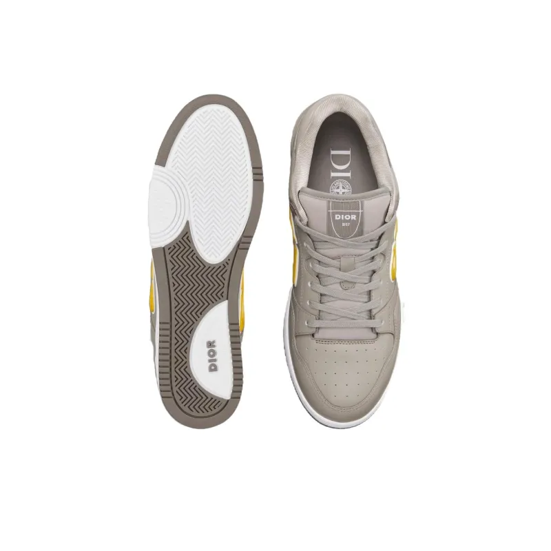 DIOR X Stone Island B57 Low Sneaker Gray Yellow-4