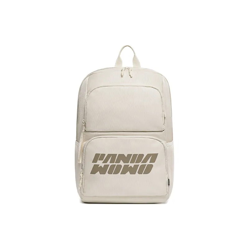 HLA Panda Wowo Series Polyester Backpack Laptop Bag Backpack Travel Bag Regular Unisex Ecru-0