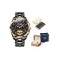 Black Steel Black Case Rose Bezel Black Dial