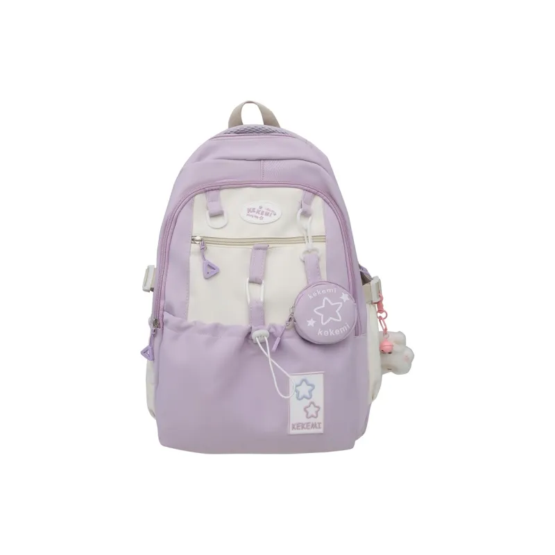 DCLOUD Nylon Backpack Women's Black/Pink/Yellow/Purple/Blue-6
