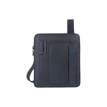 PIQUADRO Fabric With Leather Shoulder Bag Crossbody Bag Men's Blue Candy Paper