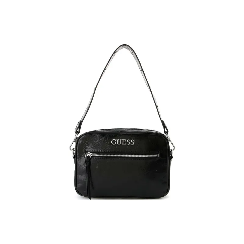 GUESS Polyurethane Shoulder Bag, Crossbody Bag Women's Black-1