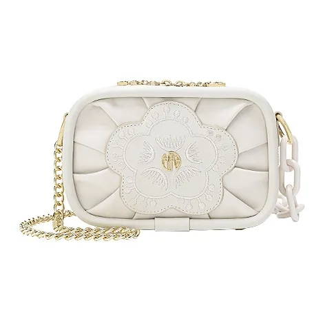 Ancient Yi Xi Cow Leather Small Square Bag, Crossbody Bag Women's Lotus Seed White-0