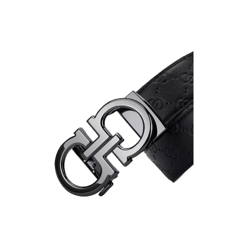 AUGTARLION Fashion Versatile Double G Lightweight Luxury Business Automatic Buckle Leather Belts Men's Width  3.5cm-1