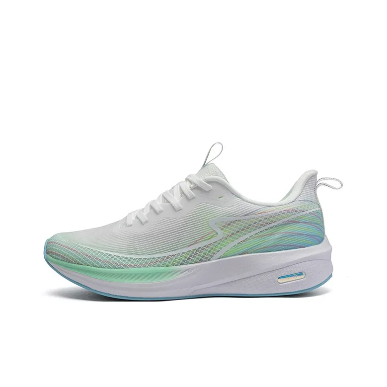 LPMX Cushioning Rebound Wear Resistant Breathable Low Top Running Shoes Unisex Sky Blue Green-0