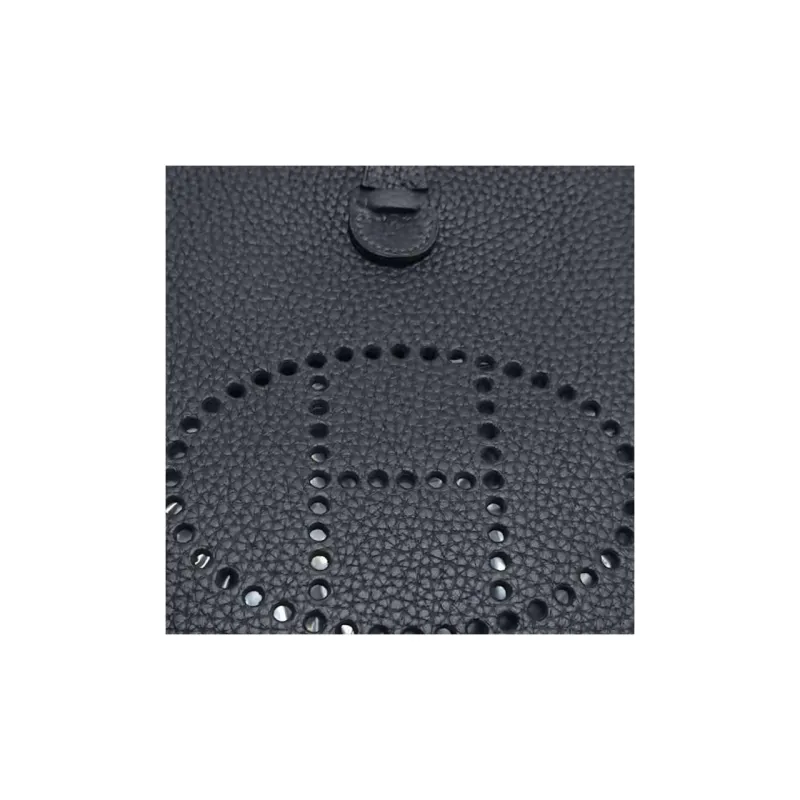 HERMES Evelyne Clemence Calfskin Ivorie Crossbody Bag Shoulder Bag Women's Black-2