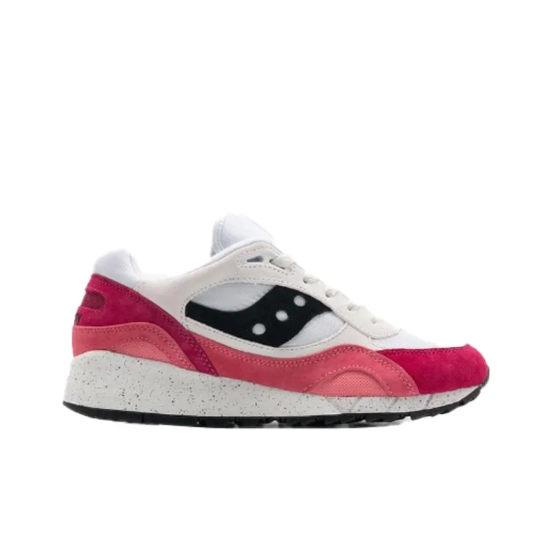 Saucony Shadow 6000 Cushioned Anti-Slip And Wear-Resistant Lightweight Low-Top Shoes Unisex White Pink-1