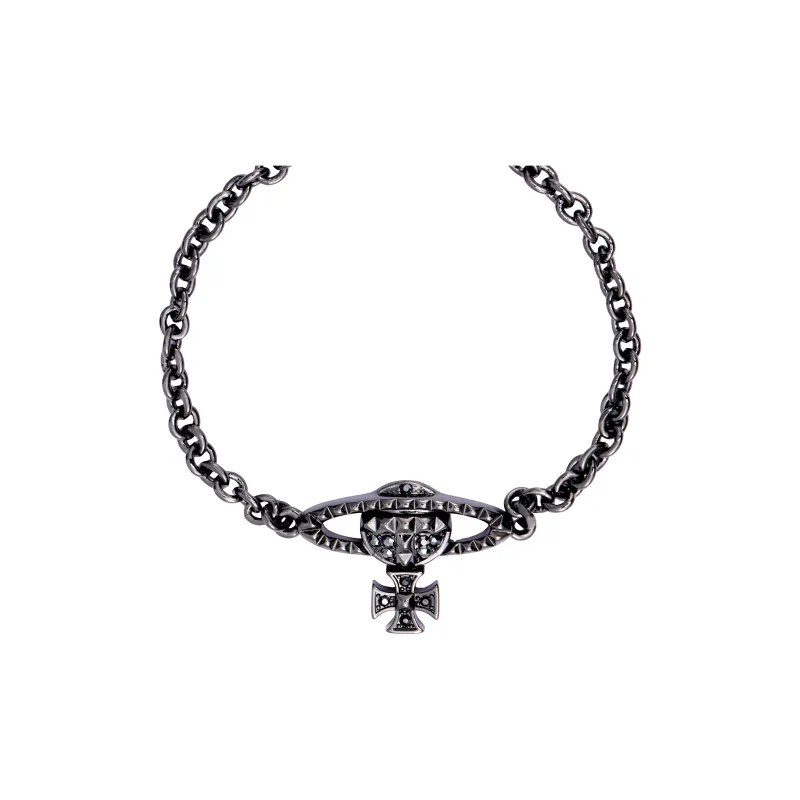 Vivienne Westwood Mayfair Black Crystal Bracelet - POIZON
