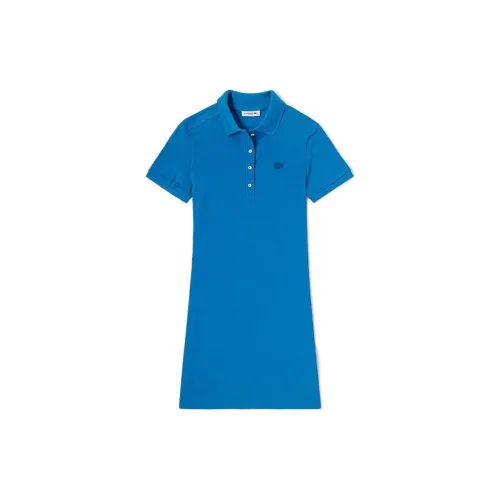 LACOSTE Short-Sleeved Dresses Women's Blue