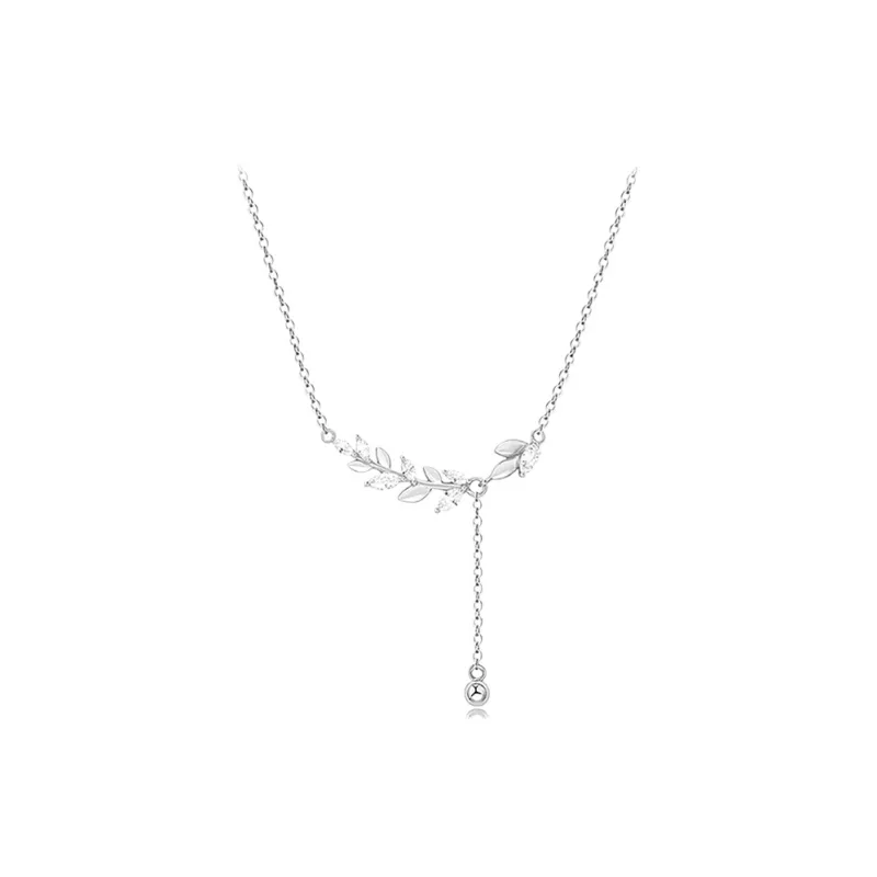 COPI Alloy Bay Laurel Leaf Necklace Women's-3