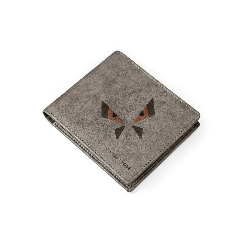 Simvay Clos Synthetic Leather Wallet Card Holder Clutch Document Wallet Ticket Clip Men's Gray-2