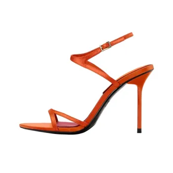 ZARA Trf Strap Sandals 10cm Women's Orange