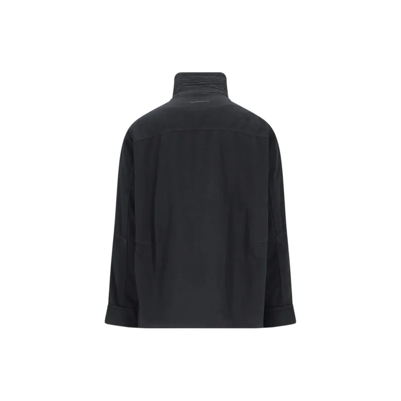 MM6 Maison Margiela Pocket Detailed High Neck Jacket-1